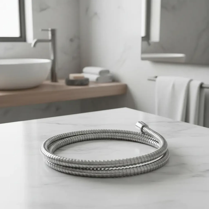 FLEXIBLE DUCHA HOFFENS 1,75M REFORZADO CROMADO 1/2' - 2