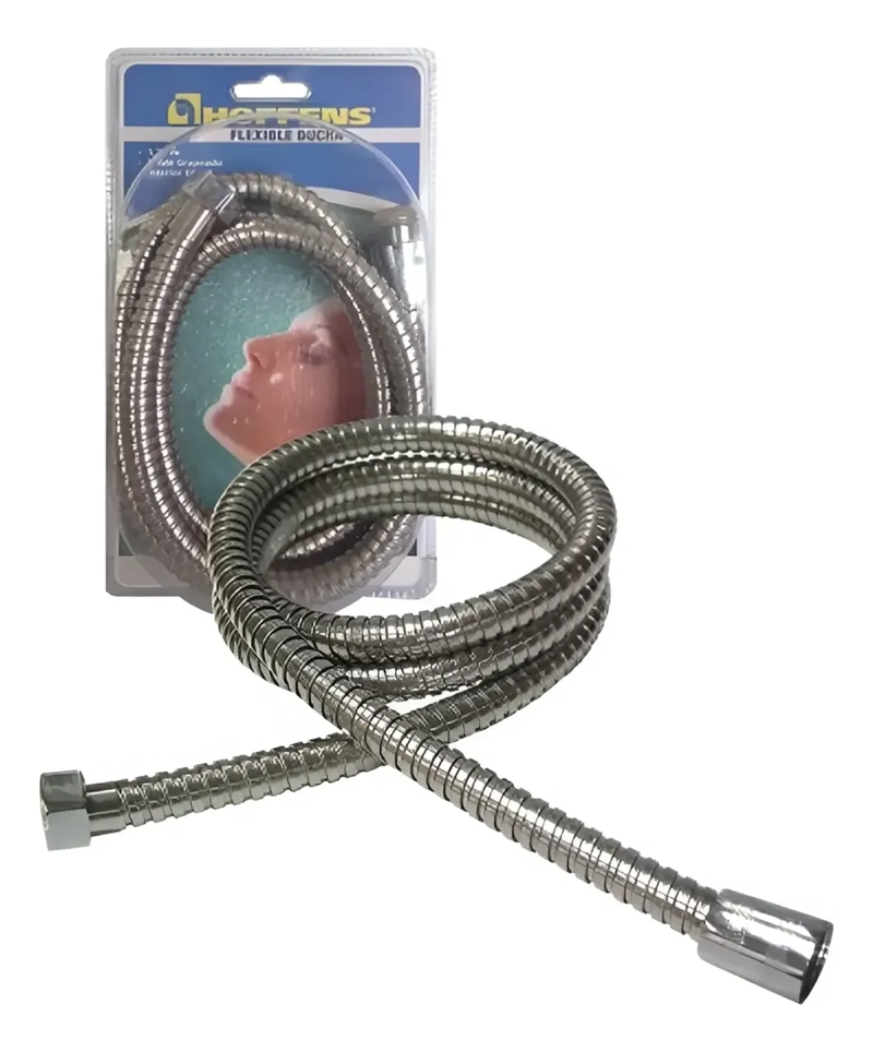 FLEXIBLE DUCHA HOFFENS 1,75M REFORZADO CROMADO 1/2' - 3