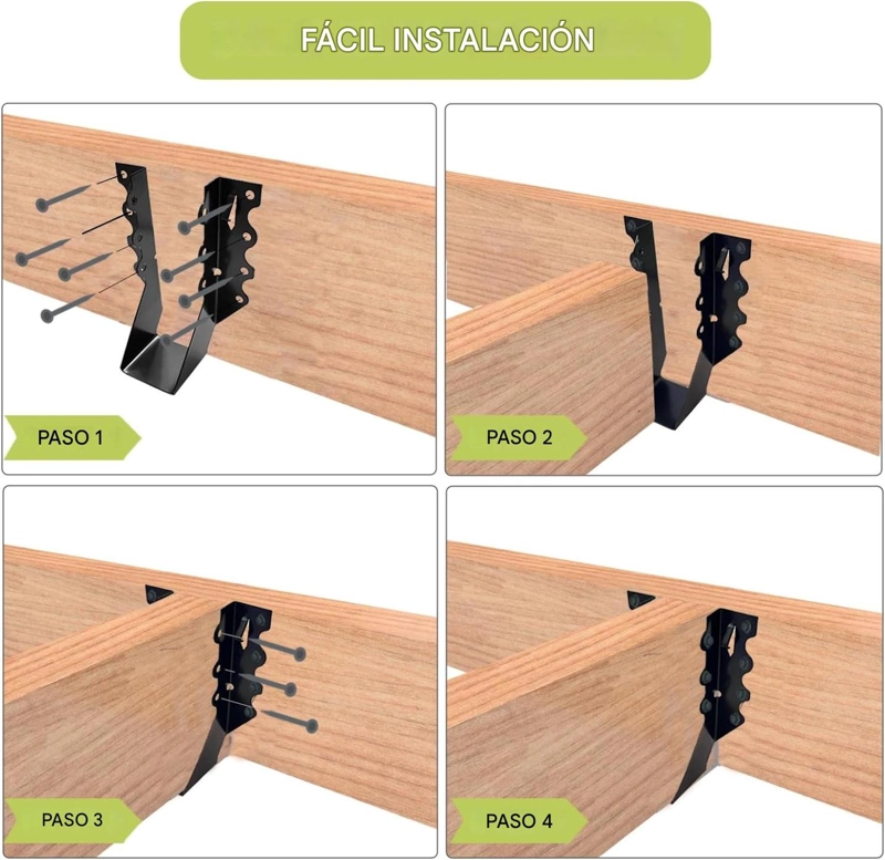 SOPORTE PARA VIGA DE MADERA GALVANIZADO 2X6 JOIST HANGER - 5