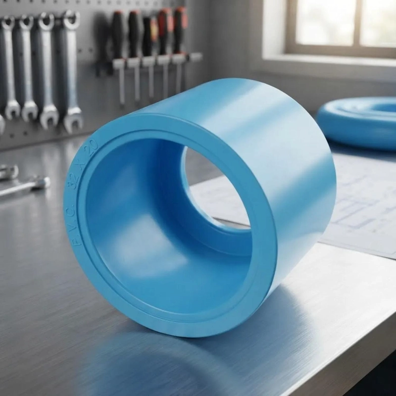 BUJE REDUCCION CORTO PVC 25X20MM PN10 CELESTE AGUA POTABLE - 2