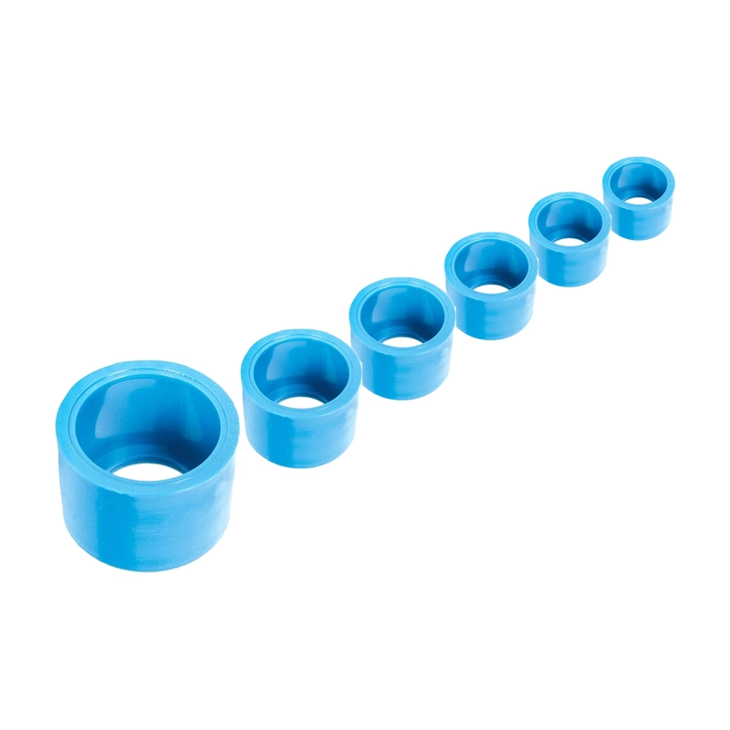 PACK 6 BUJE REDUCCION CORTO PVC CELESTE 32X20MM PN10 AGUA - 1