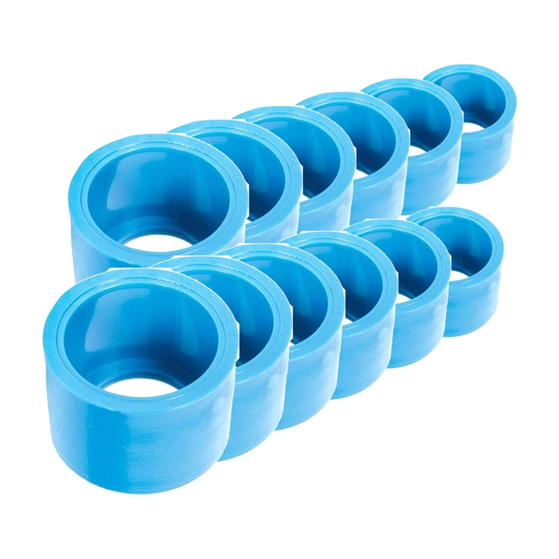 PACK 12 BUJE REDUCCION CORTO PVC CELESTE 32X20MM PN10 AGUA - 1