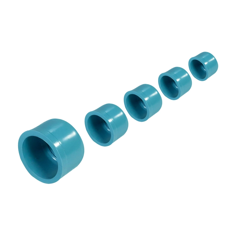 PACK 5 TAPA GORRO PVC CELESTE 40MM PN10 CIERRE TUBERIA - 1