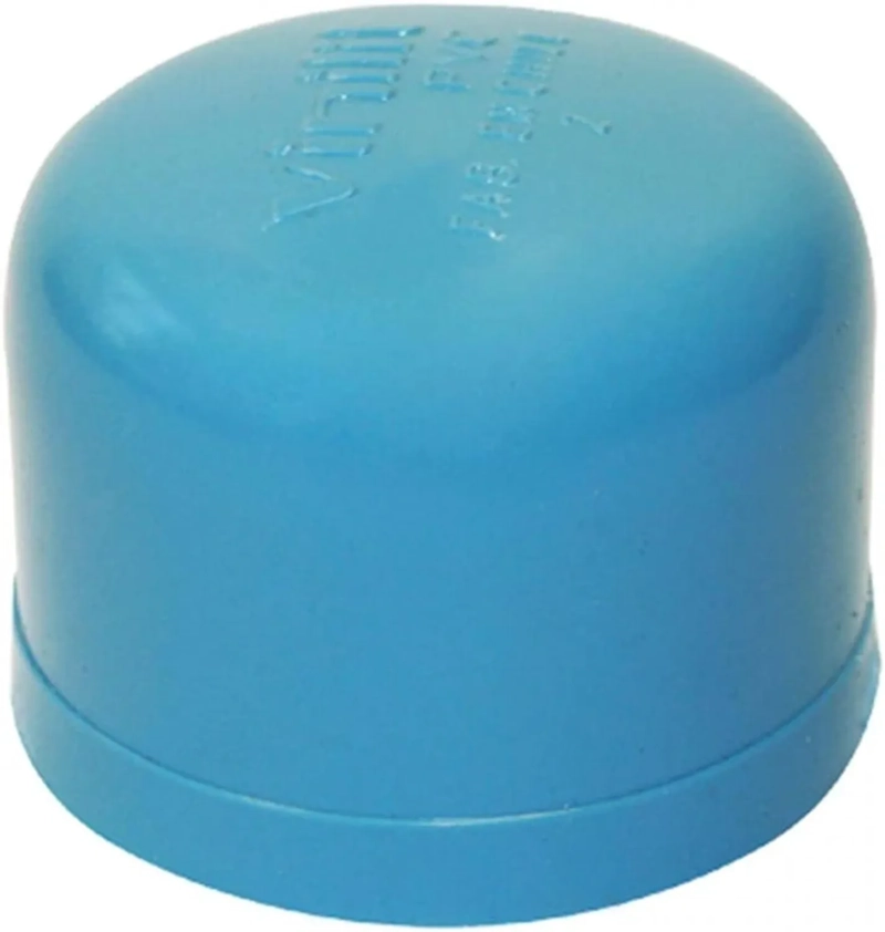 PACK 5 TAPA GORRO PVC CELESTE 40MM PN10 CIERRE TUBERIA - 3