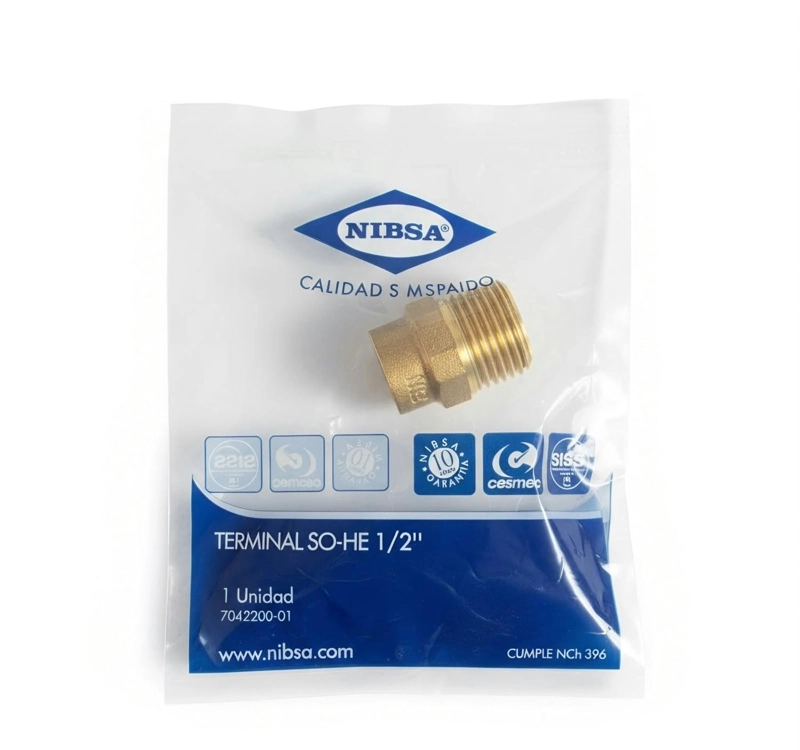 TERMINAL BRONCE 1/2' SO-HE NIBSA COBRE GASFITERIA - 2