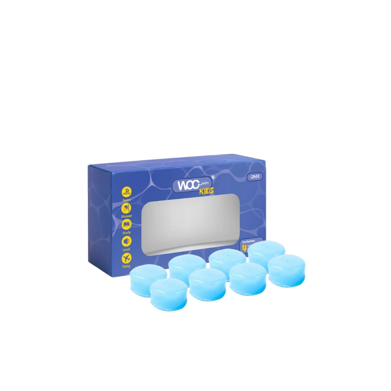 WOO EARPLUGS SWIM KIDS TAPONES OIDO NIÑOS NATACION SILICONA 28DB - 1