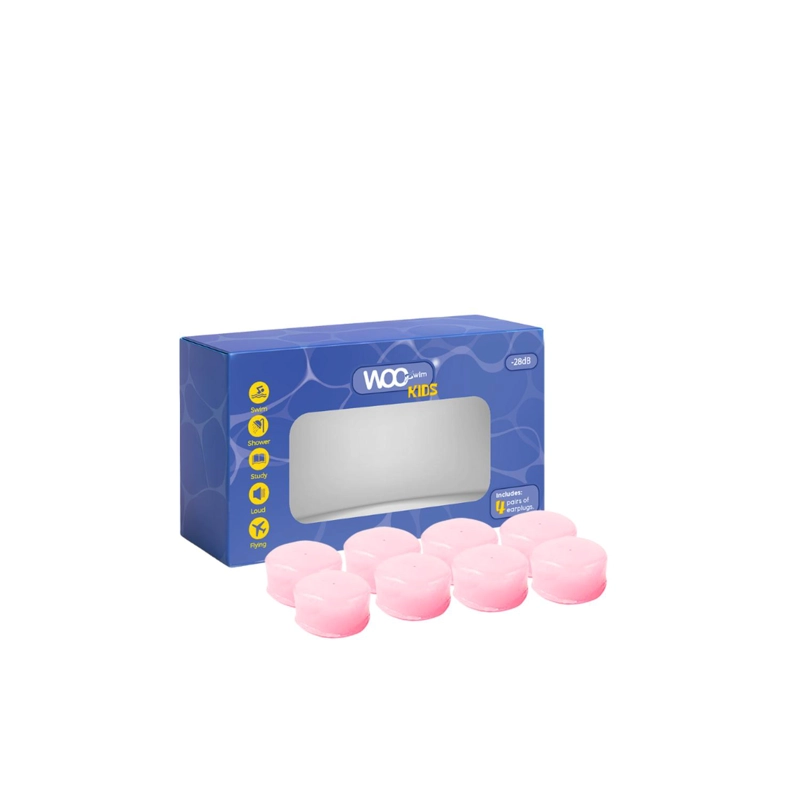 WOO EARPLUGS SWIM KIDS TAPONES OIDO NIÑOS NATACION SILICONA 28DB - 1