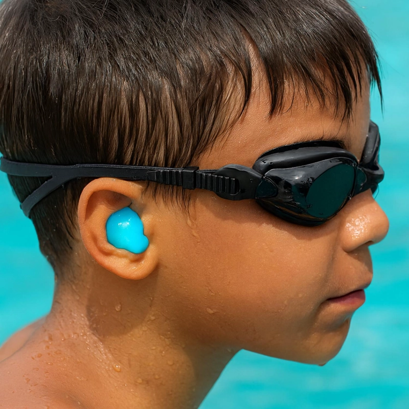 WOO EARPLUGS SWIM KIDS TAPONES OIDO NIÑOS NATACION SILICONA 28DB - 2