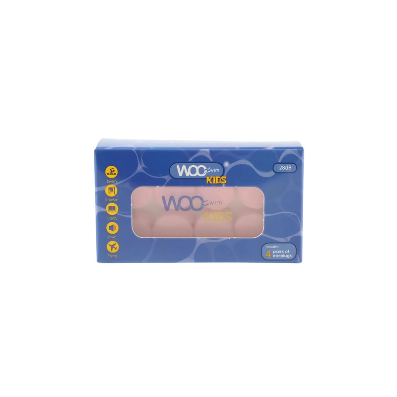 WOO EARPLUGS SWIM KIDS TAPONES OIDO NIÑOS NATACION SILICONA 28DB - 4