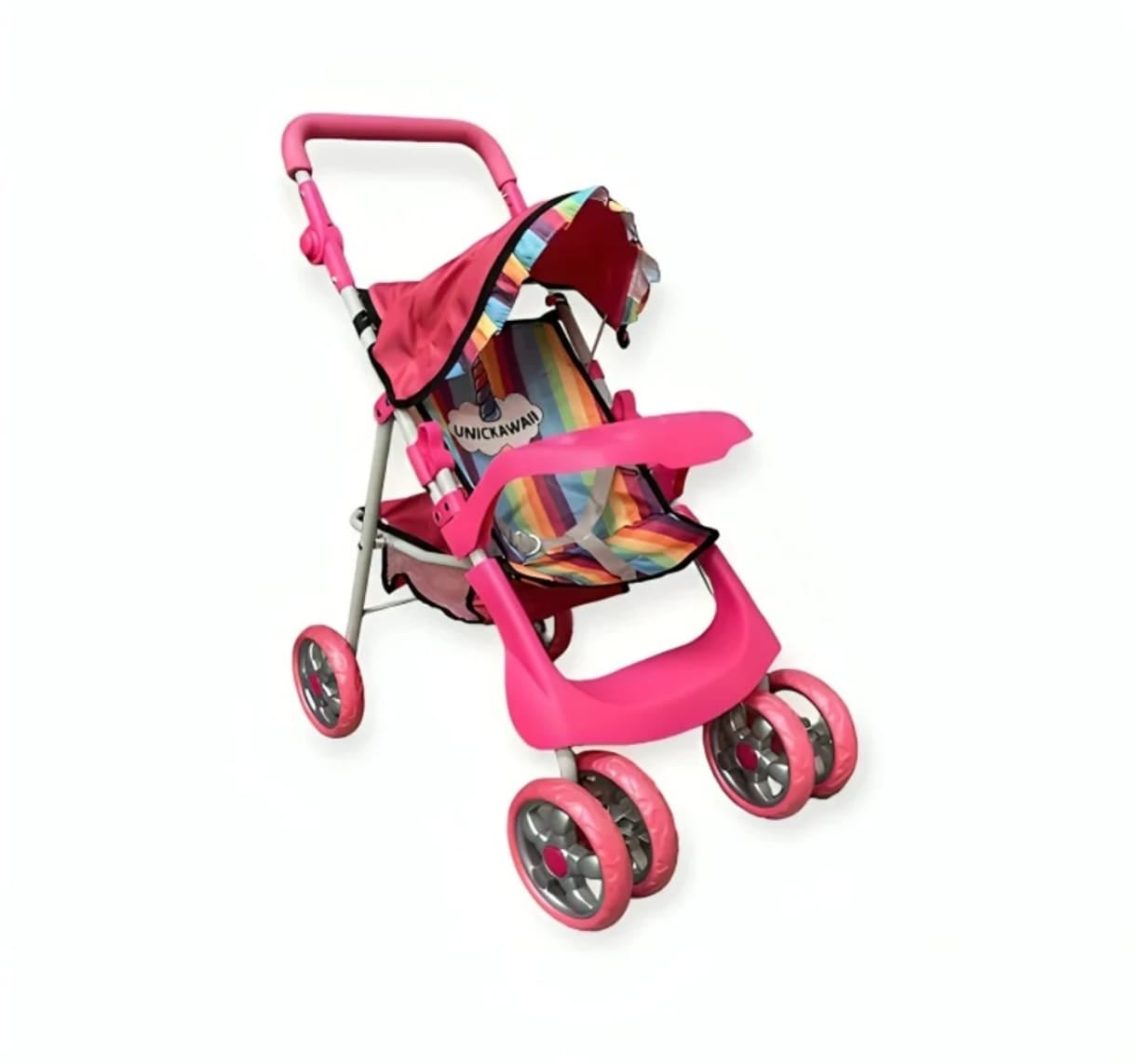 COCHE PARA MUÑECAS NEWVANA ROSADO TAMAÑO XL - 1