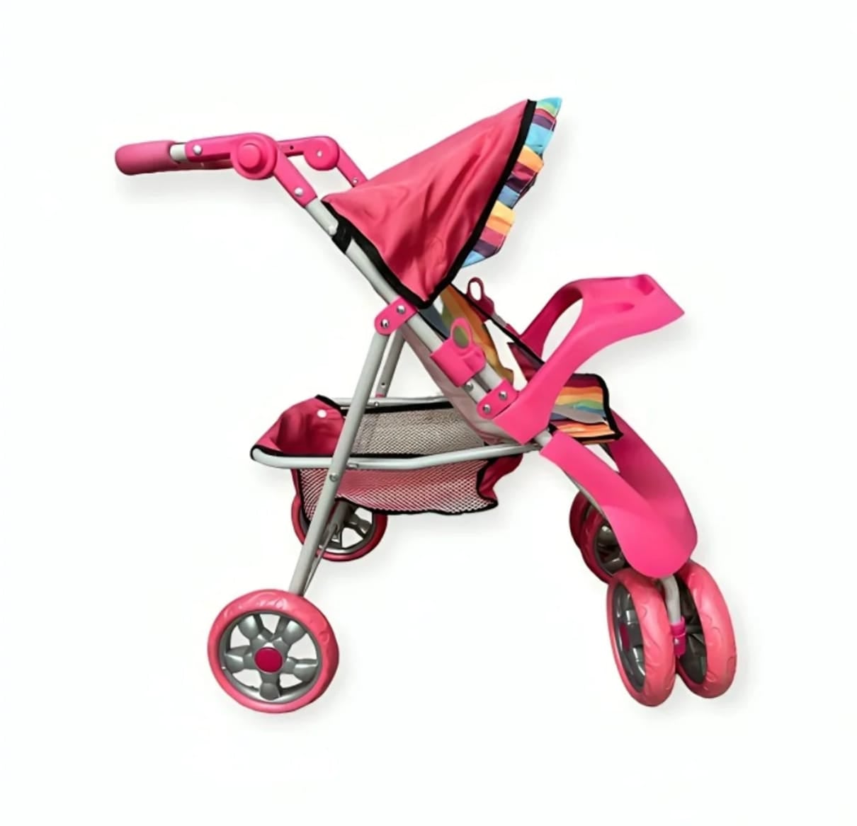 COCHE PARA MUÑECAS NEWVANA ROSADO TAMAÑO XL - 2