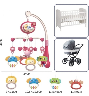 MÓVIL MUSICAL NEWVANA COLGANTE BEBÉS CON CONTROL ROSADO - 3