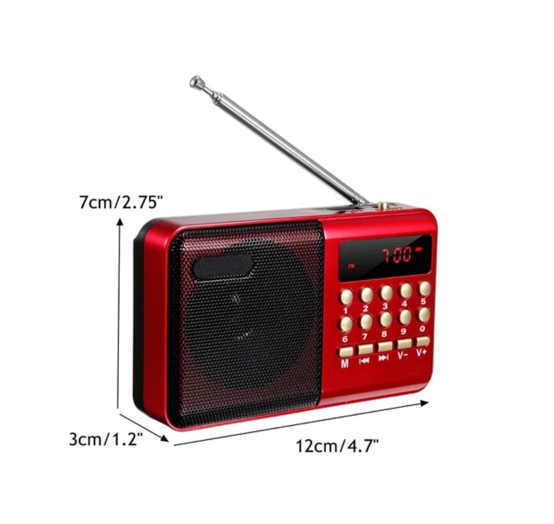 RADIO FM PORTATIL DE BOLSILLO COLOR NEGRO - 4