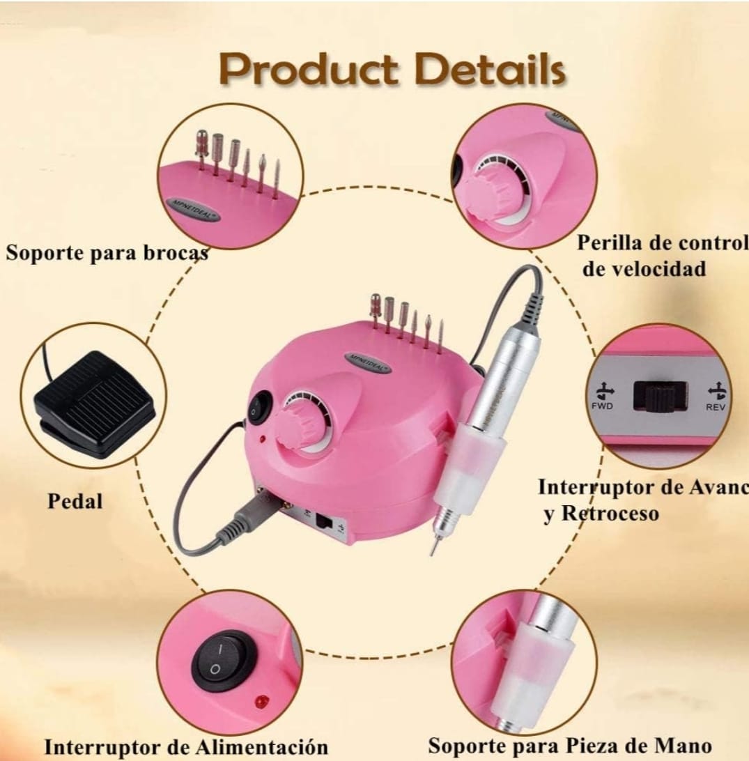 TORNO DE UÑAS NEWVANA MANICURE Y PEDICURE PULIDOR - 4