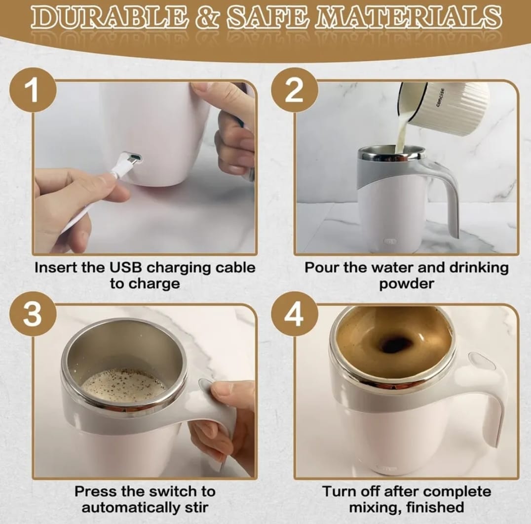 TAZA MEZCLADOR MAGNETICO AUTOMATICO DE BEBIDAS 380 ML - 4