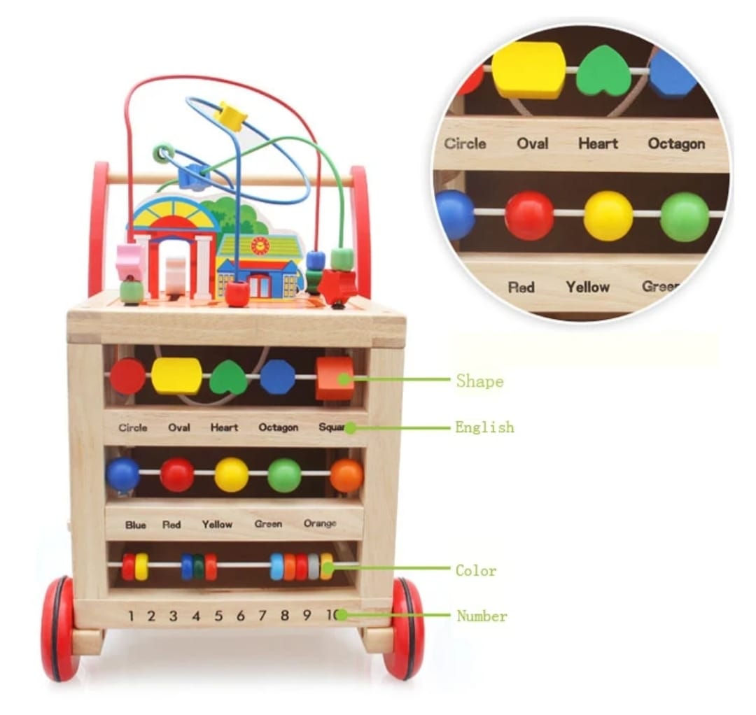 CORREPASILLOS ANDADOR DE MADERA NEWVANA DIDACTICO PARA BEBES - 4