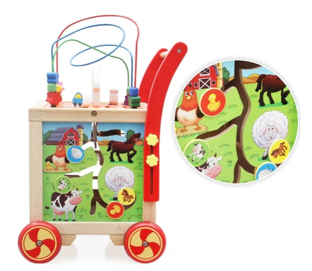 CORREPASILLOS ANDADOR DE MADERA NEWVANA DIDACTICO PARA BEBES - 5