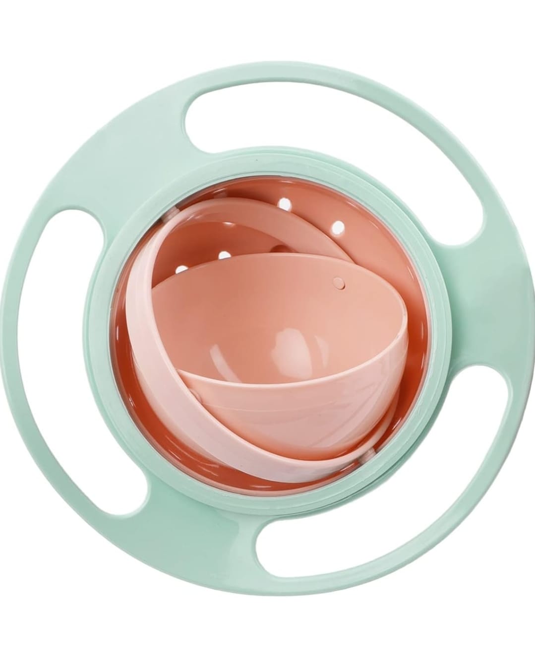 PLATO NEWVANA ANTI-DERRAME BEBÉS GIRATORIO 360° ROSADO - 1