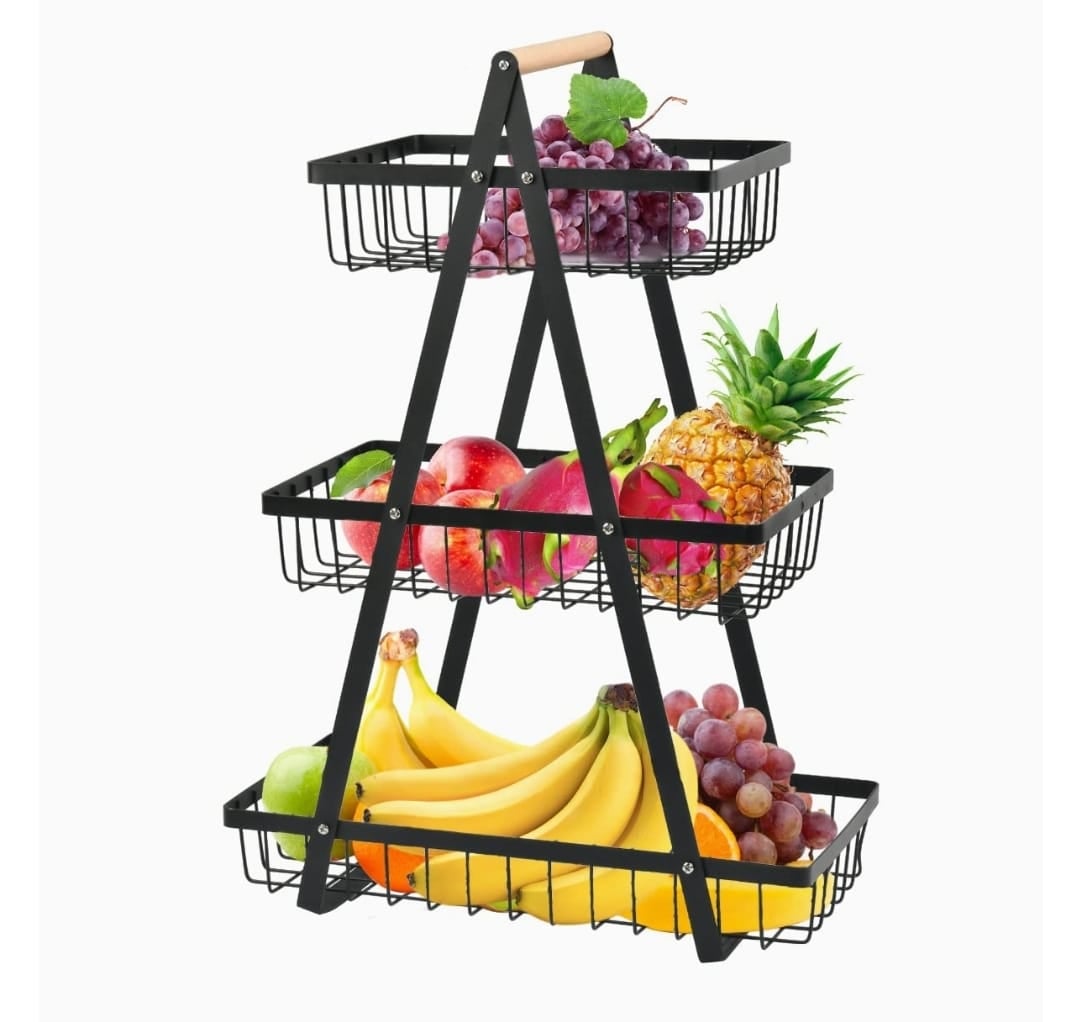 FRUTERO VERDULERO CANASTO PARA FRUTA 3 NIVELES - 1