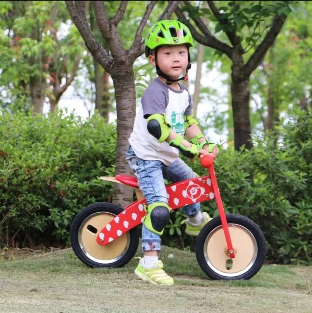 BICICLETA APRENDIZADE NEWVANA ROJO DE MADERA PARA NIÑOS - 2