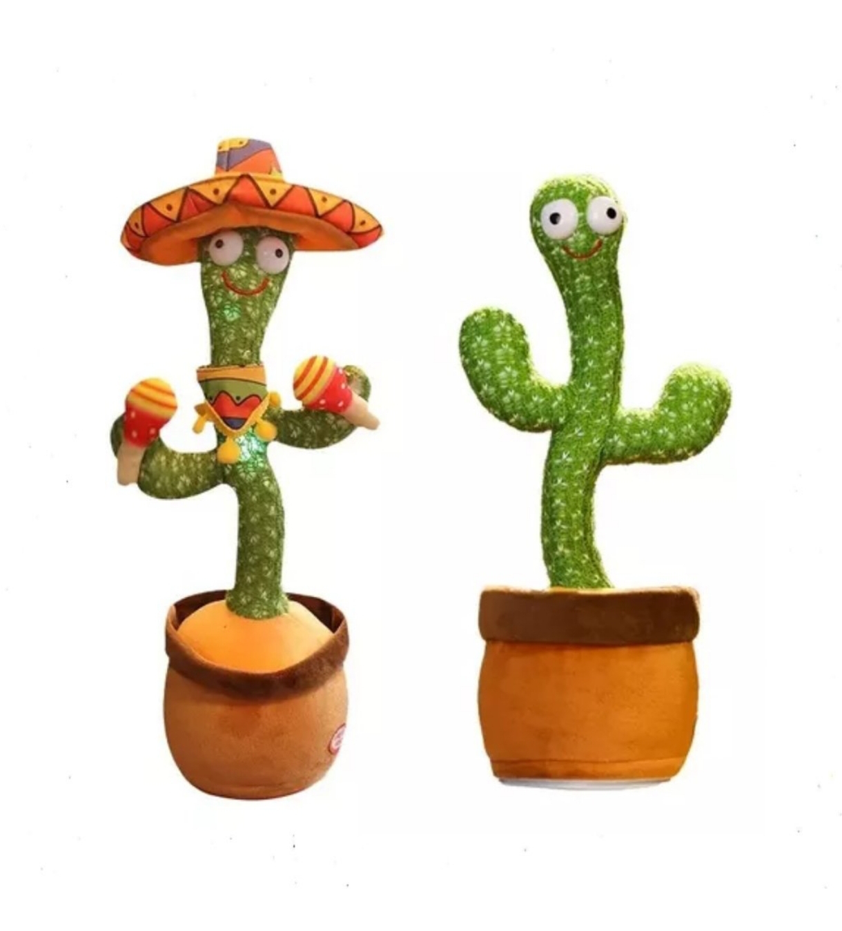 CACTUS BAILARIN MUSICAL NEWVANA VERDE RECARGABLE CON SOMBRERO MEXICANO - 1