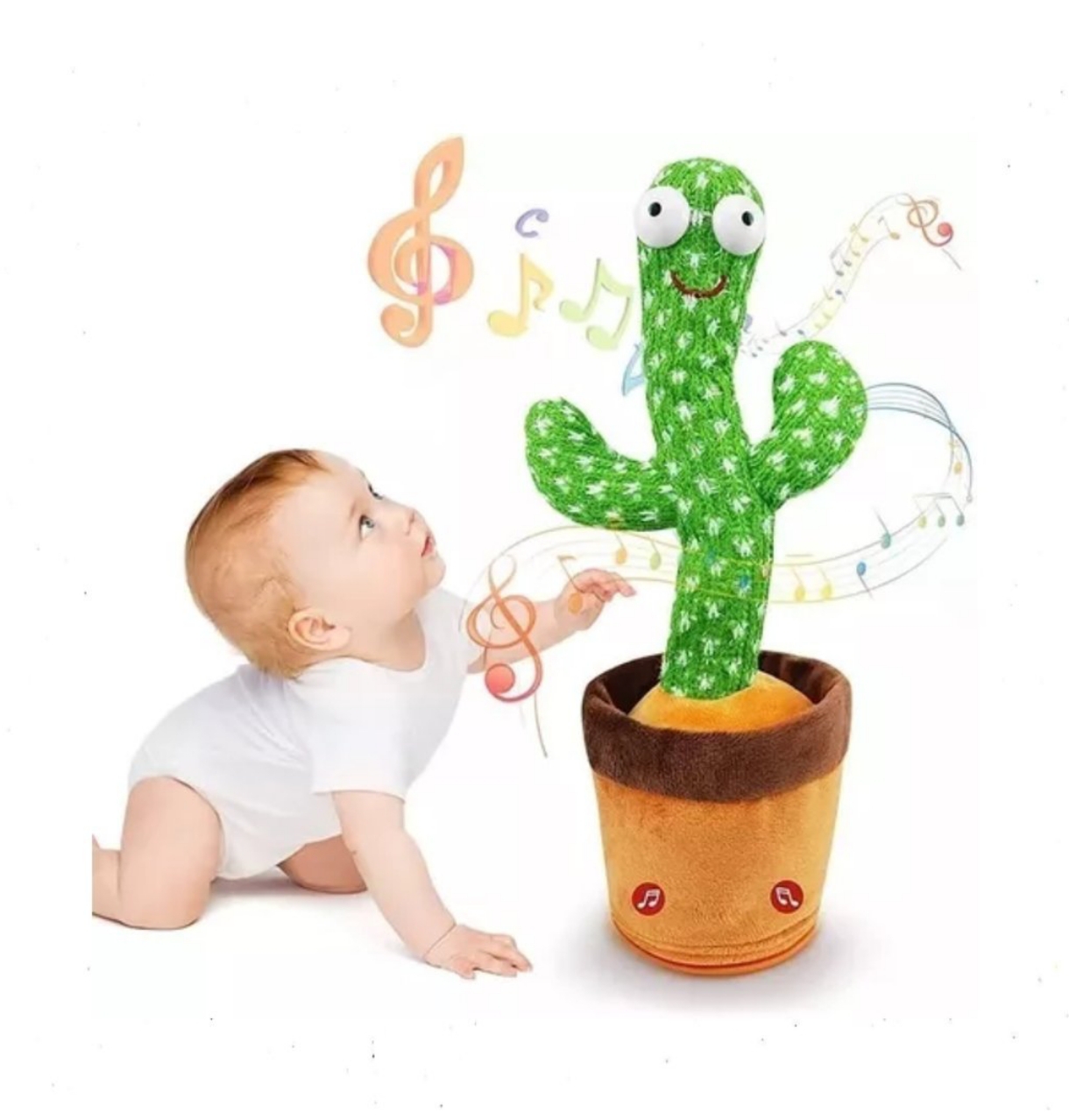 CACTUS BAILARIN MUSICAL NEWVANA VERDE RECARGABLE CON SOMBRERO MEXICANO - 2
