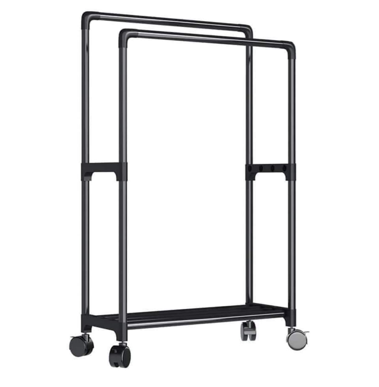 PERCHERO NEWVANA ORGANIZADOR DOBLE CON RUEDAS METAL - 3