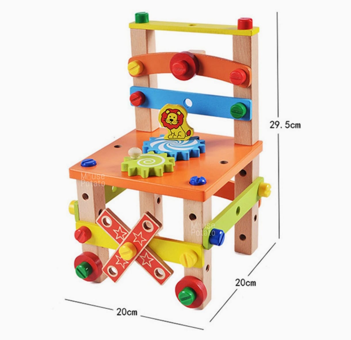 SILLA MONTESSORI NEWVANA DE MADERA CON TUERCAS - 2