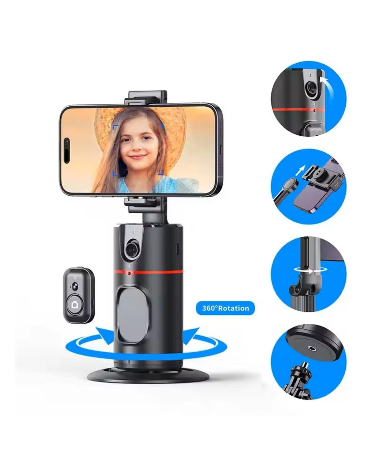 TRÍPODE NEWVANA Q02 TRIPODE DE SEGUIMIENTO FACIAL INTELIGENTE ROTACION 360° - 1