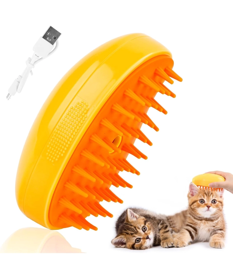 CEPILLO CON VAPOR PARA PERROS Y GATOS QUITA PELUSA - 1