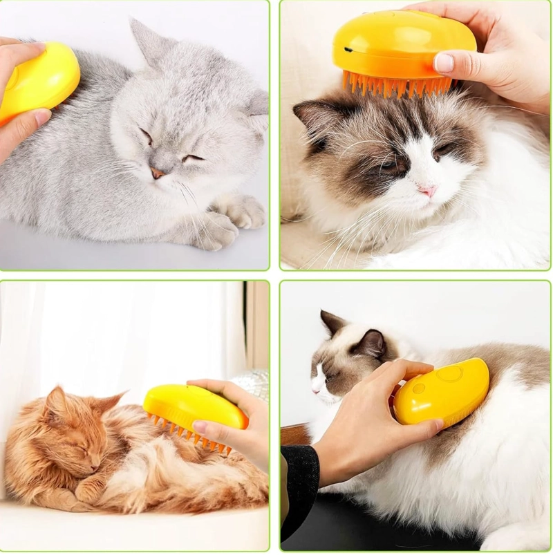 CEPILLO CON VAPOR PARA PERROS Y GATOS QUITA PELUSA - 2