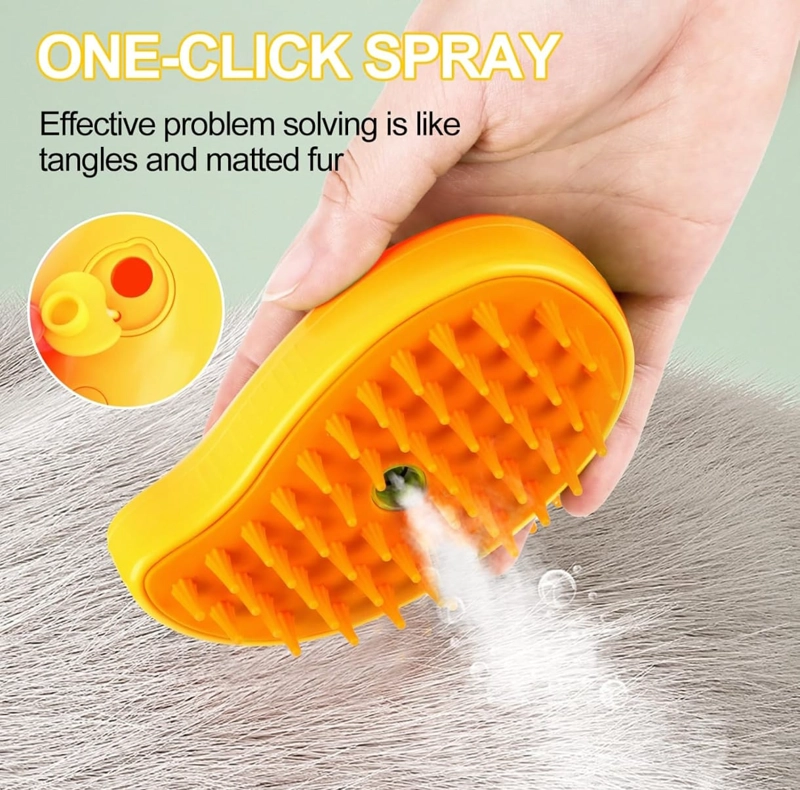 CEPILLO CON VAPOR PARA PERROS Y GATOS QUITA PELUSA - 4