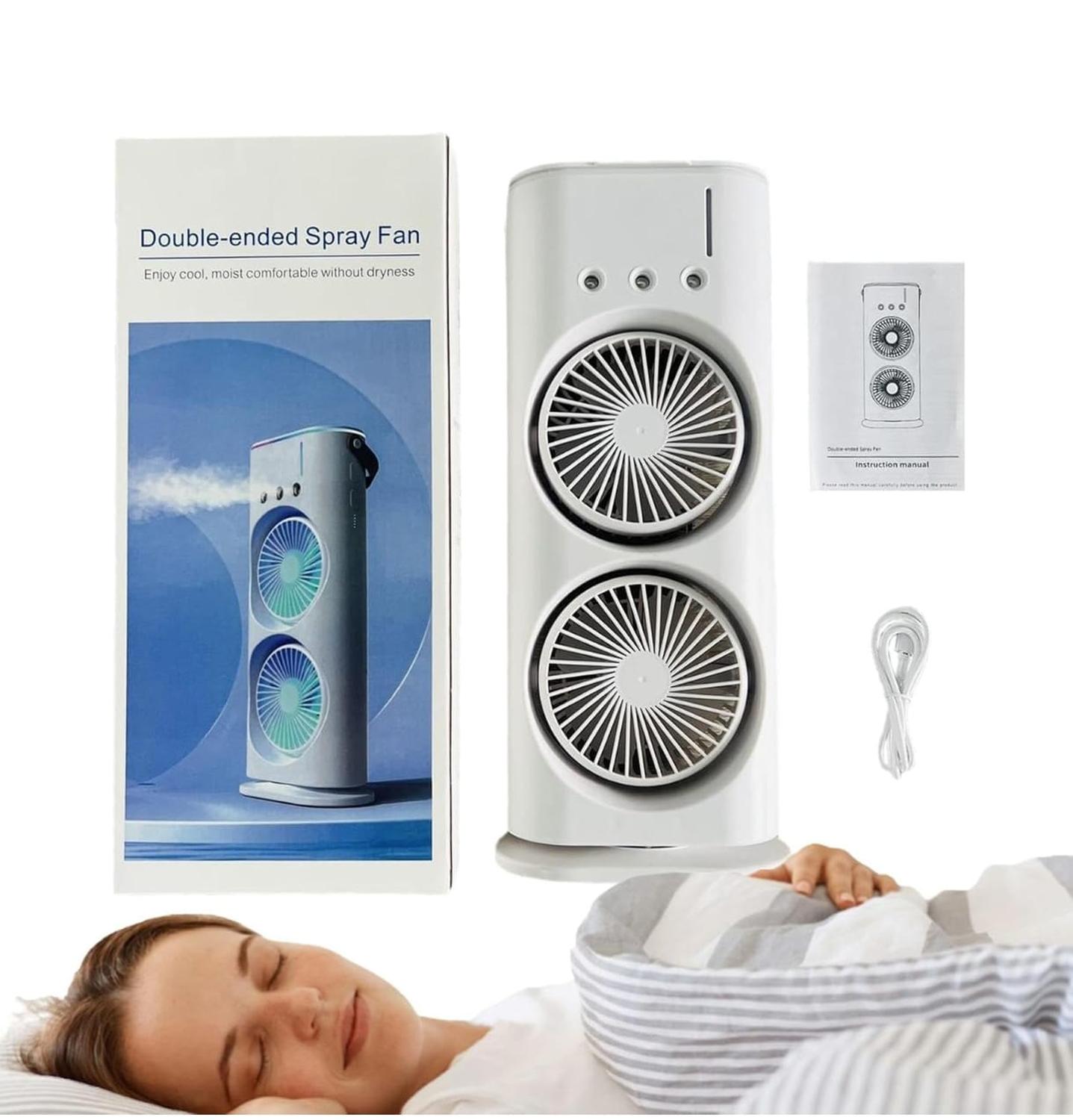 VENTILADOR DOBLE CON HUMIFICADOR DE AIRE - 2