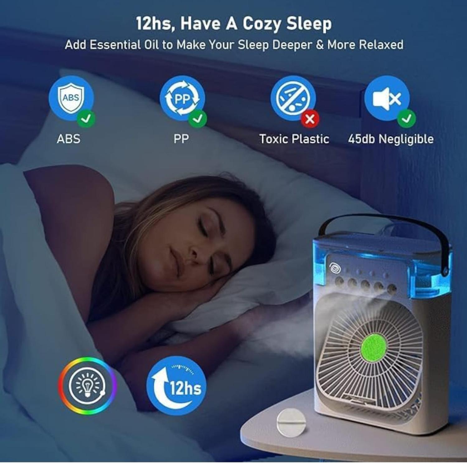 VENTILADOR HUMIFICADOR CON LUZ - 2