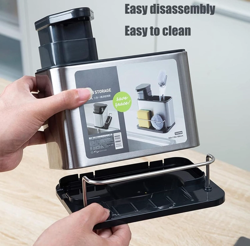DISPENSADOR DE JABON Y ORGANIZADOR PARA COCINA - 5