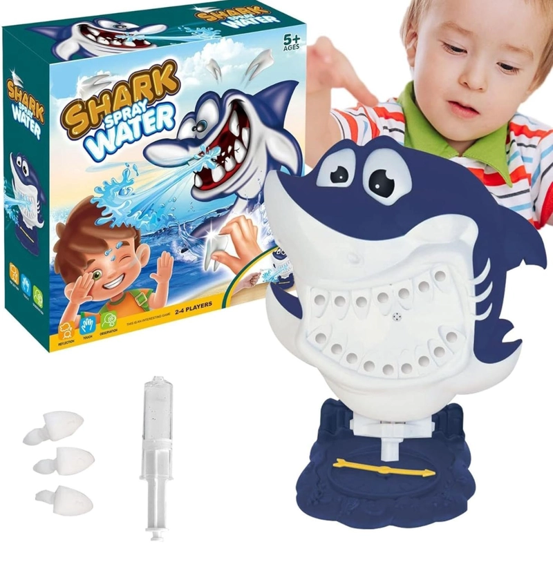 JUGUETE TIBURON LANZA AGUA JUEGO DE MESA - 1