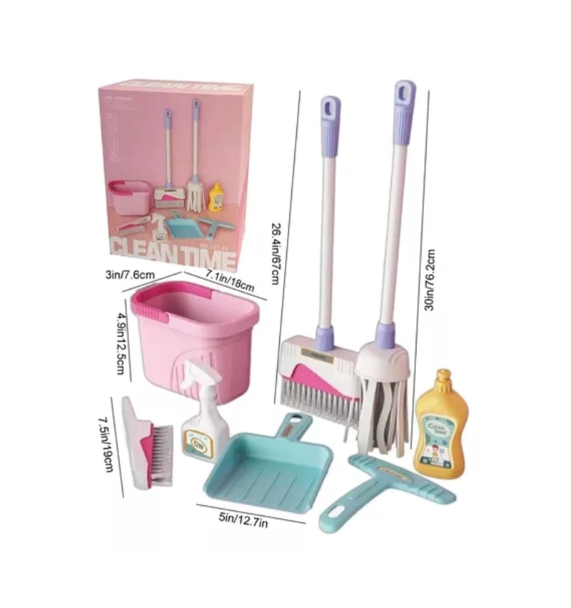 JUGUETE DE LIMPIEZA PARA NIÑOS SET DE ASEO 8 PIEZAS - 2
