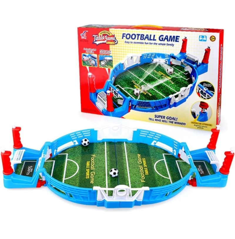 FUTBOL MESA PORTÁTIL MINI CANCHA JUEGO AZUL - 1
