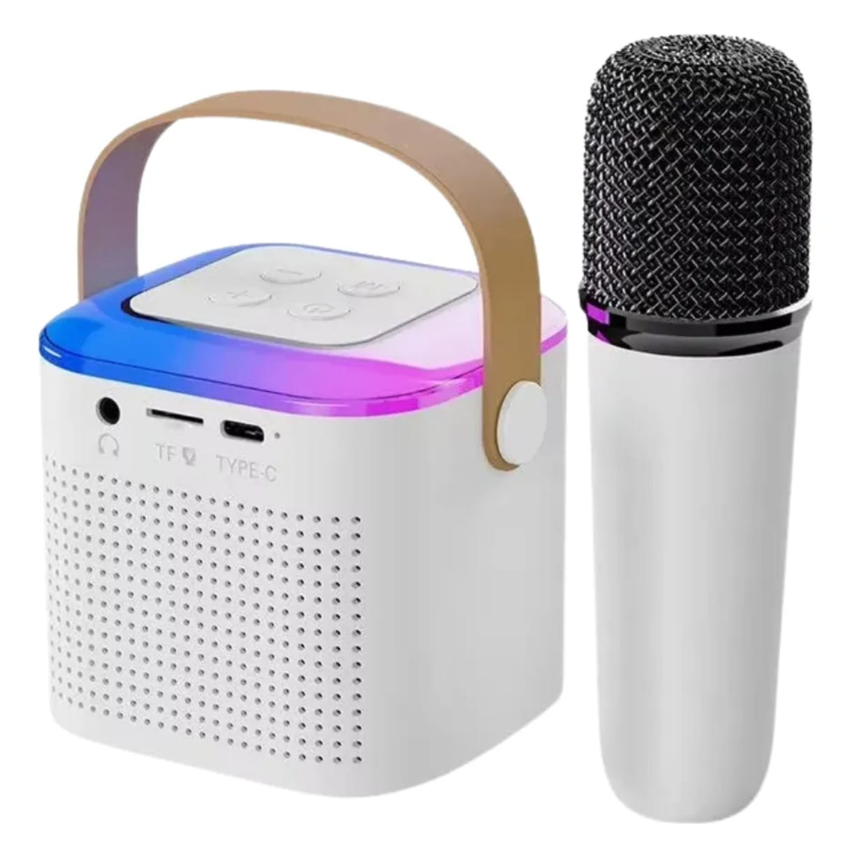 PARLANTE BLUETOOTH MY-7325 CON LUCES + 2 MICRÓFONOS INALÁMBRICOS - 1