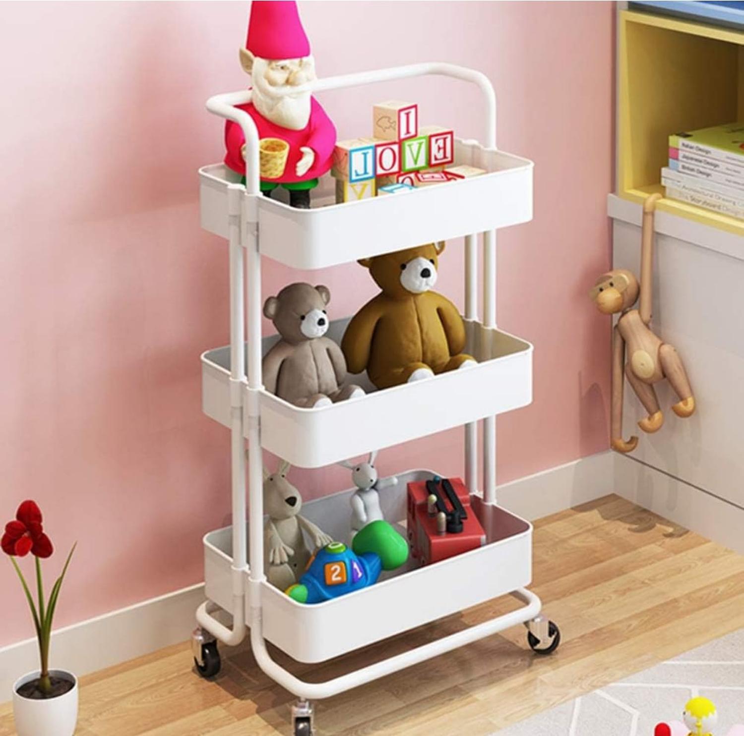 ORGANIZADOR CON RUEDAS MULTIFUNCIONAL BLANCO ACERO - 2