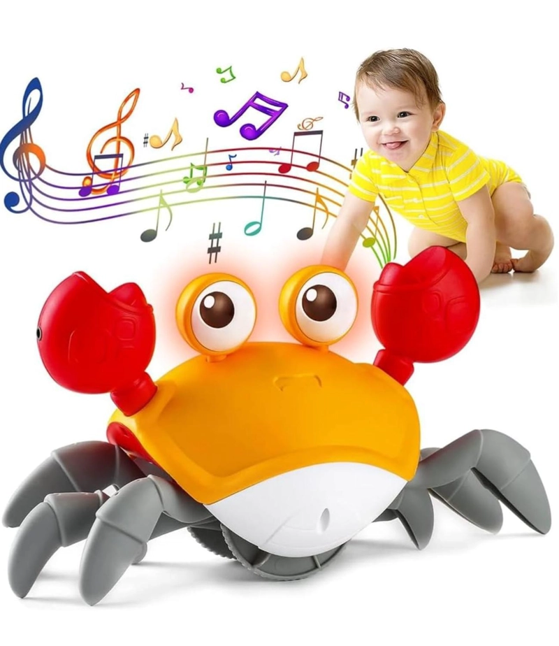 CANGREJO MUSICAL RECARGABLE USB CON SENSOR PARA BEBES - 1
