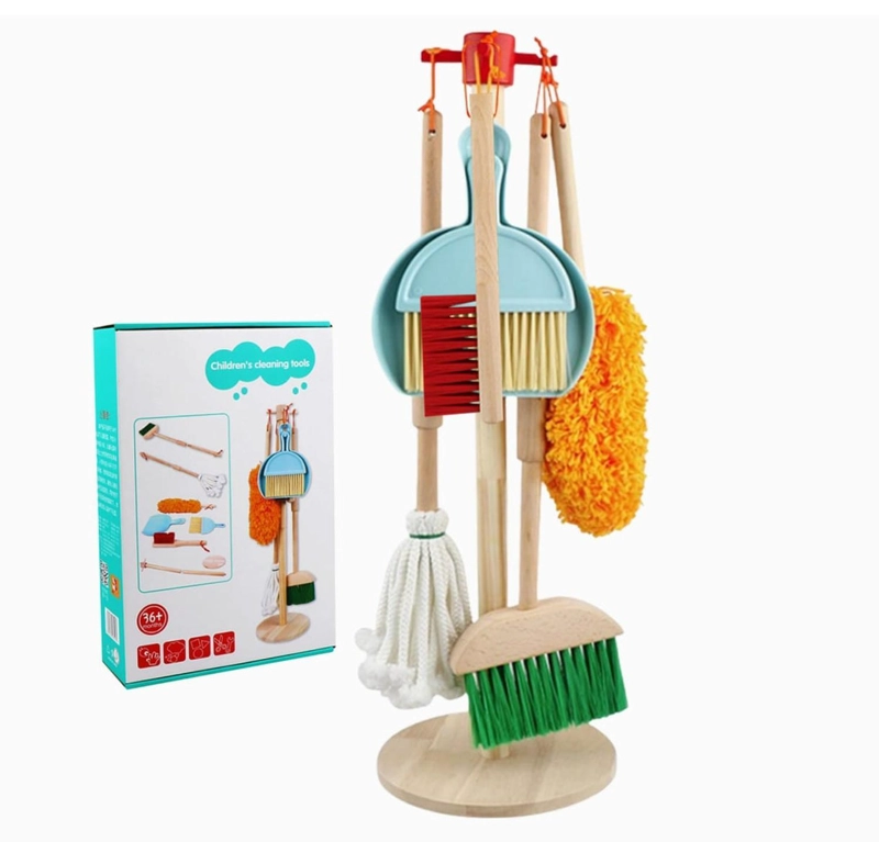 SET DE ASEO Y LIMPIEZA PARA NIÑOS SET DE MADERA - 1