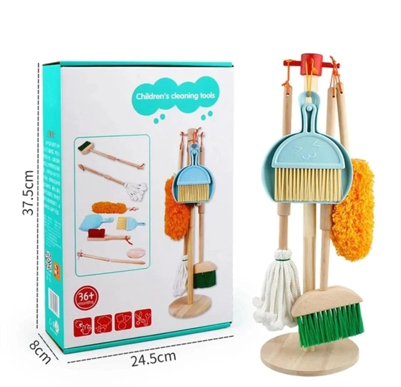 SET DE ASEO Y LIMPIEZA PARA NIÑOS SET DE MADERA - 4
