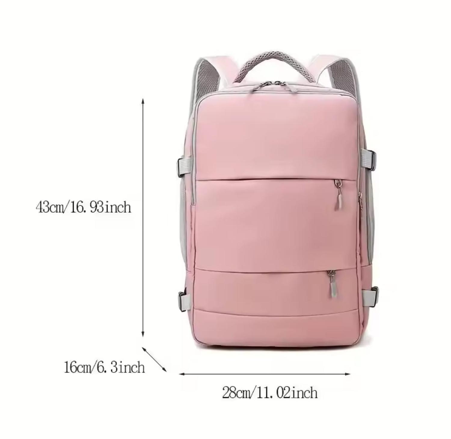 MOCHILA PARA VIAJE MULTIFUNCIONAL CON ESPACIO PARA ZAPATOS ROSA - 6
