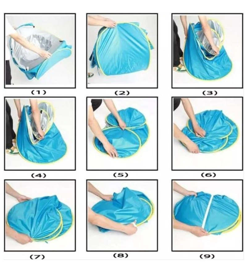 CARPA CON PISCINA DE EXTERIOR PARA BEBES AZUL - 3