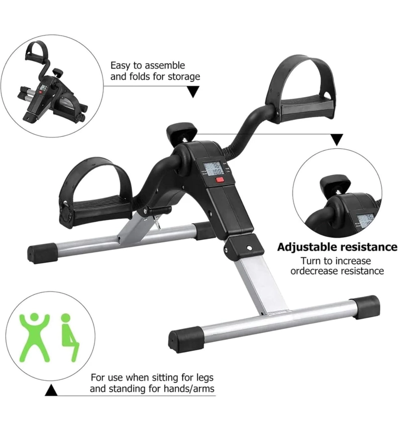 PEDALERA EJERCITADORA DE MANOS Y PIES CON PANTALLA LCD SPINNING - 2