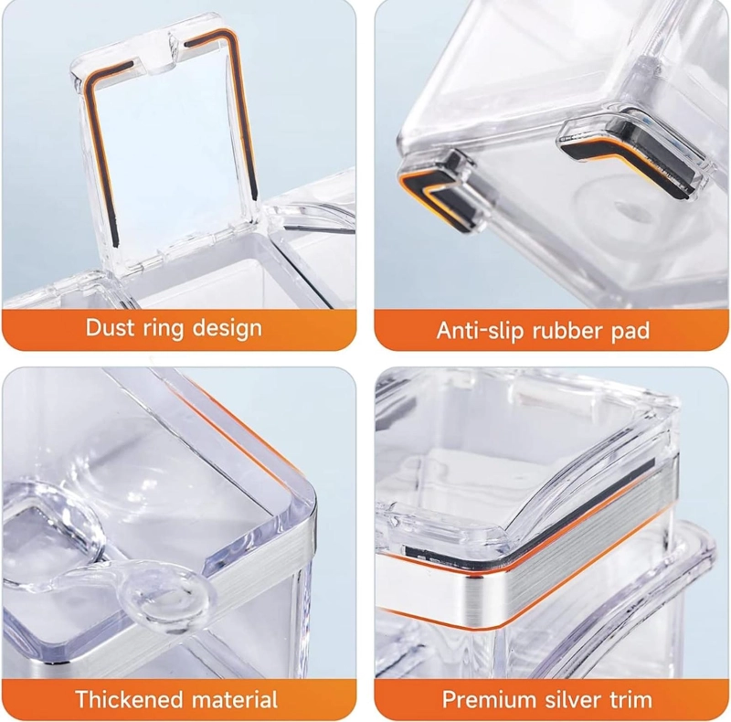 CAJA ORGANIZADOR DE CONDIMENTOS 4 COMPARTIMIENTOS - 3