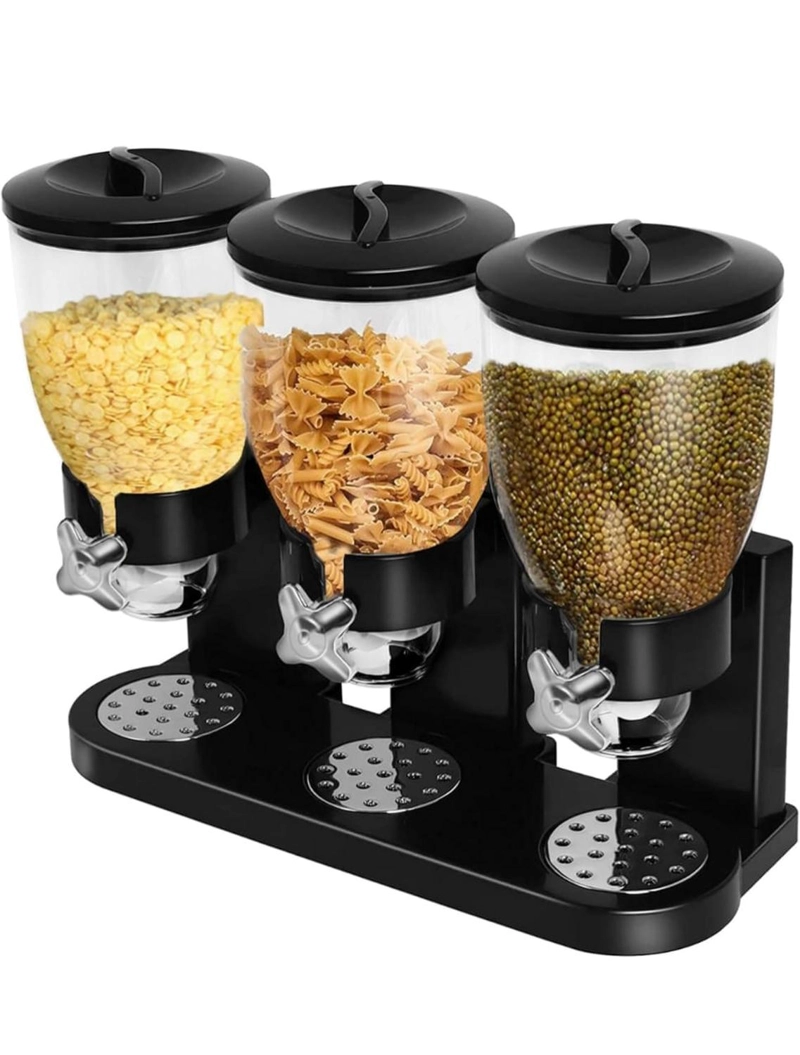 DISPENSADOR DE CEREAL TRIPLE DISPENSADOR HERME TICO - 1
