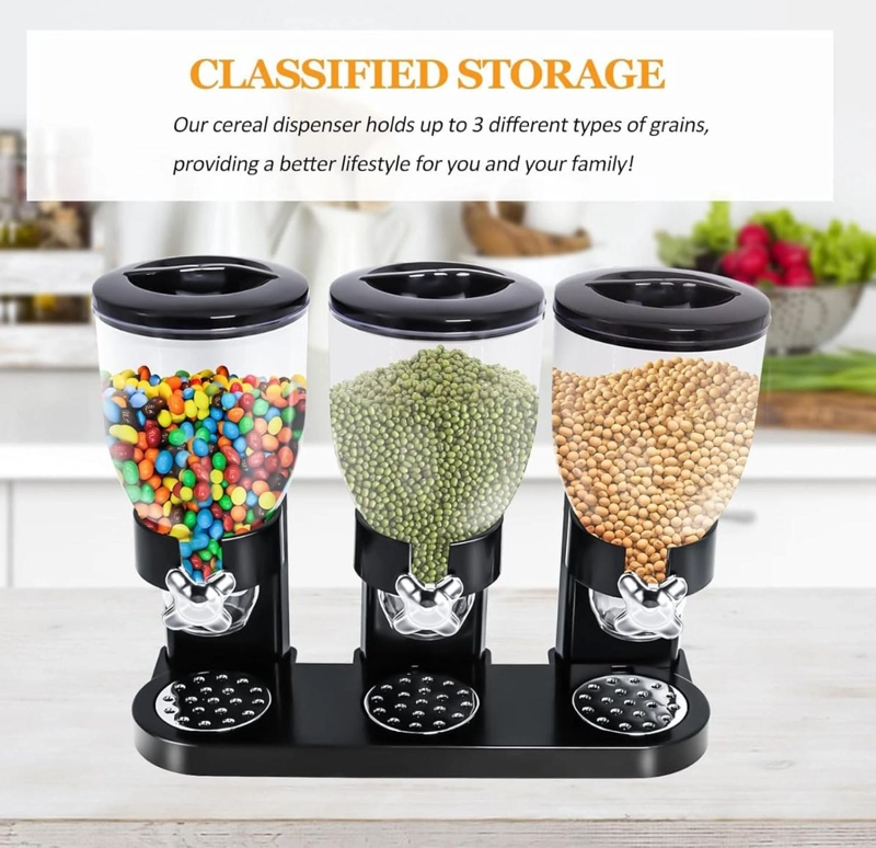 DISPENSADOR DE CEREAL TRIPLE DISPENSADOR HERME TICO - 4