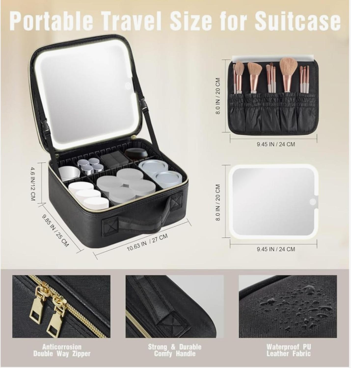 COSMETIQUERO ORGANIZADOR DE MAQUILLAJE CON LUZ LED - 4